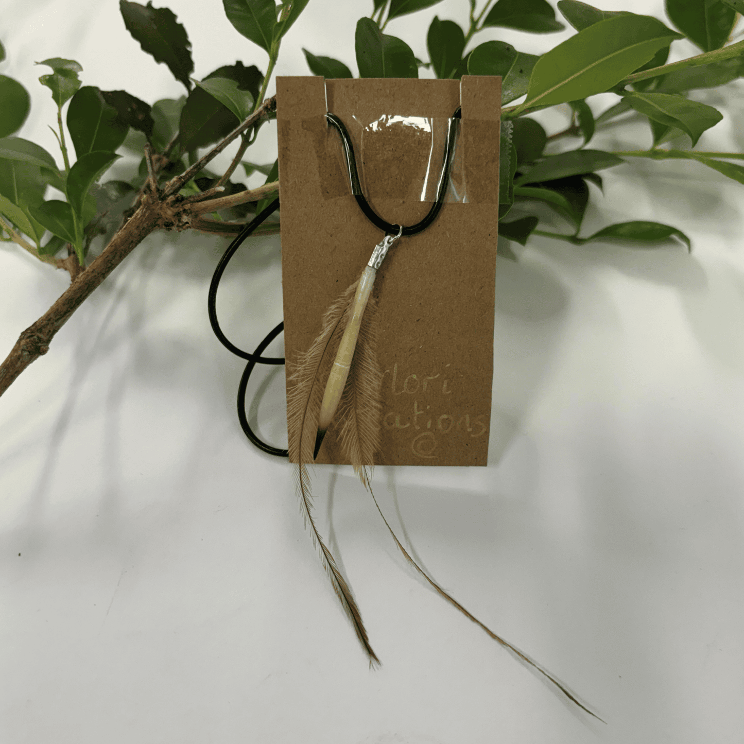 Emu Feather & Echidna Quill Necklace - Magghi Coats