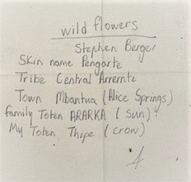 Wildflowers - Unframed on canvas - Stephen Berger (Arrernte)