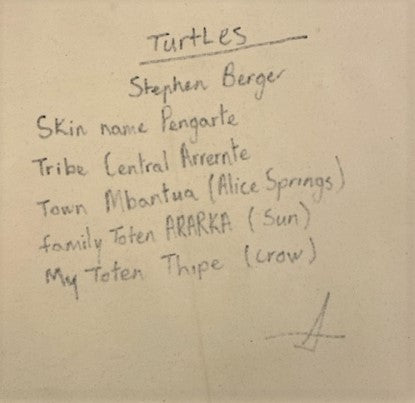 Turtles - Unframed on canvas - Stephen Berger (Arrernte)