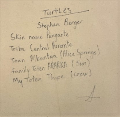 Turtles - Unframed on canvas - Stephen Berger (Arrernte)