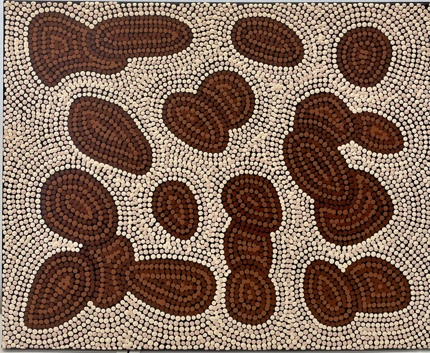 Rocky Creek Bed- Framed on canvas - Stephen Berger (Arrernte)